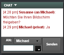 Chat-Texte können in einer eigenen Farbe angezeigt werden.
