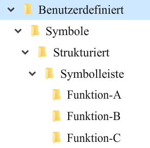 Ordnerstruktur zum Anpassen der Symbolleistensymbole in FrameMaker