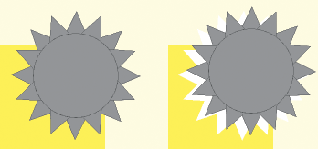 Illustration mit genauer und ungenauer Registrierung