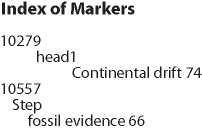 Ein Index von Querverweismarken in FrameMaker