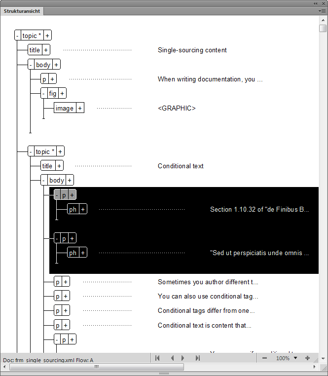 Einfügen von HTML-, MS® Word-, MS® Excel- und MS® Outlook-Inhalten als DITA-Inhalte mithilfe der intelligentem Einfügefunktion