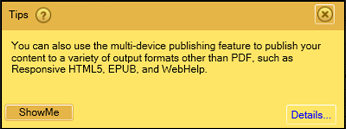 Kontexttipps in FrameMaker