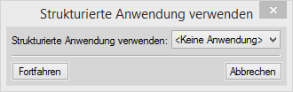 Auswählen der zugeordneten strukturierten Anwendung beim Speichern eines XML-Dokuments