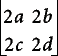 Nach der Durchführung der Matrixalgebra auf Matrix 1