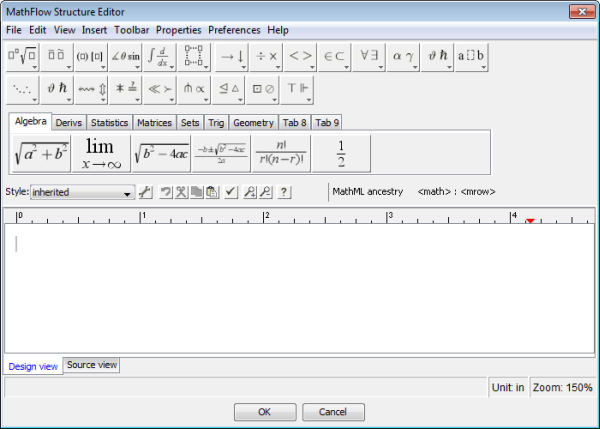 MathFlow™ Struktur-Editor in FrameMaker
