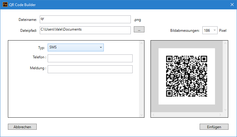 QR Code Builder in Adobe FrameMaker