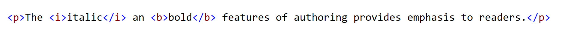 XML-Ansicht des formatierten Inhalts