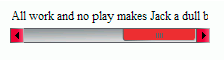 Horizontal ScrollBar with thumb and left and right arrows in red