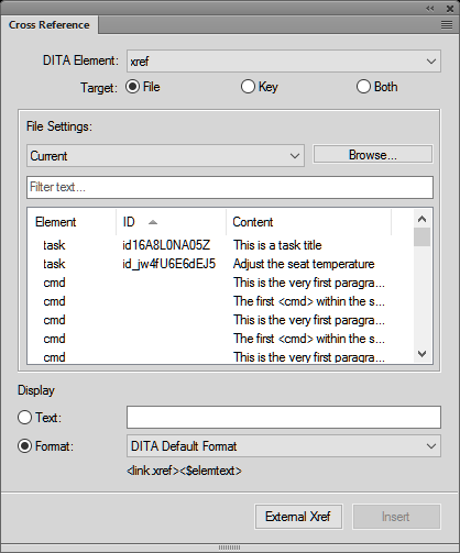 Enhanced Cross-Reference pod in FrameMaker
