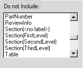 Context labels to identify the elements