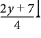 Insertionpoint at the end of 7 in the numerator