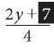 7is selected in the numerator