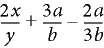 Selected expressioncontaining sum of more than two fractions