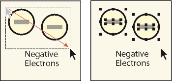 Selecting an object or multiple objects