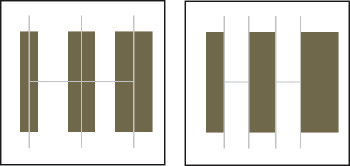 Distributing objects with equidistant centers and equidistant edges