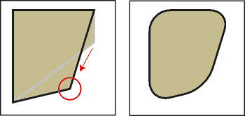 Moving a corner and smoothing it