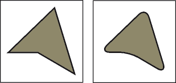 Before and after smoothing an object