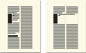 Anchored frame spanning paragraphs and in a straddle paragraph