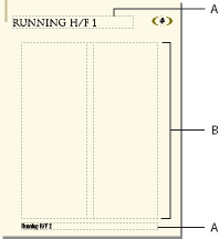 Untagged background text frame and Template text frame in a master page