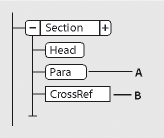 Container element and object element