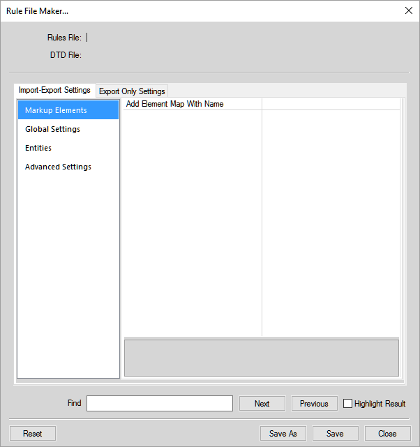 Using the read/write Rule File Maker in FrameMaker