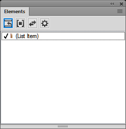 Elements Catalogshowing the valid element at a location