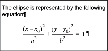 Paragraph alignment set to Center