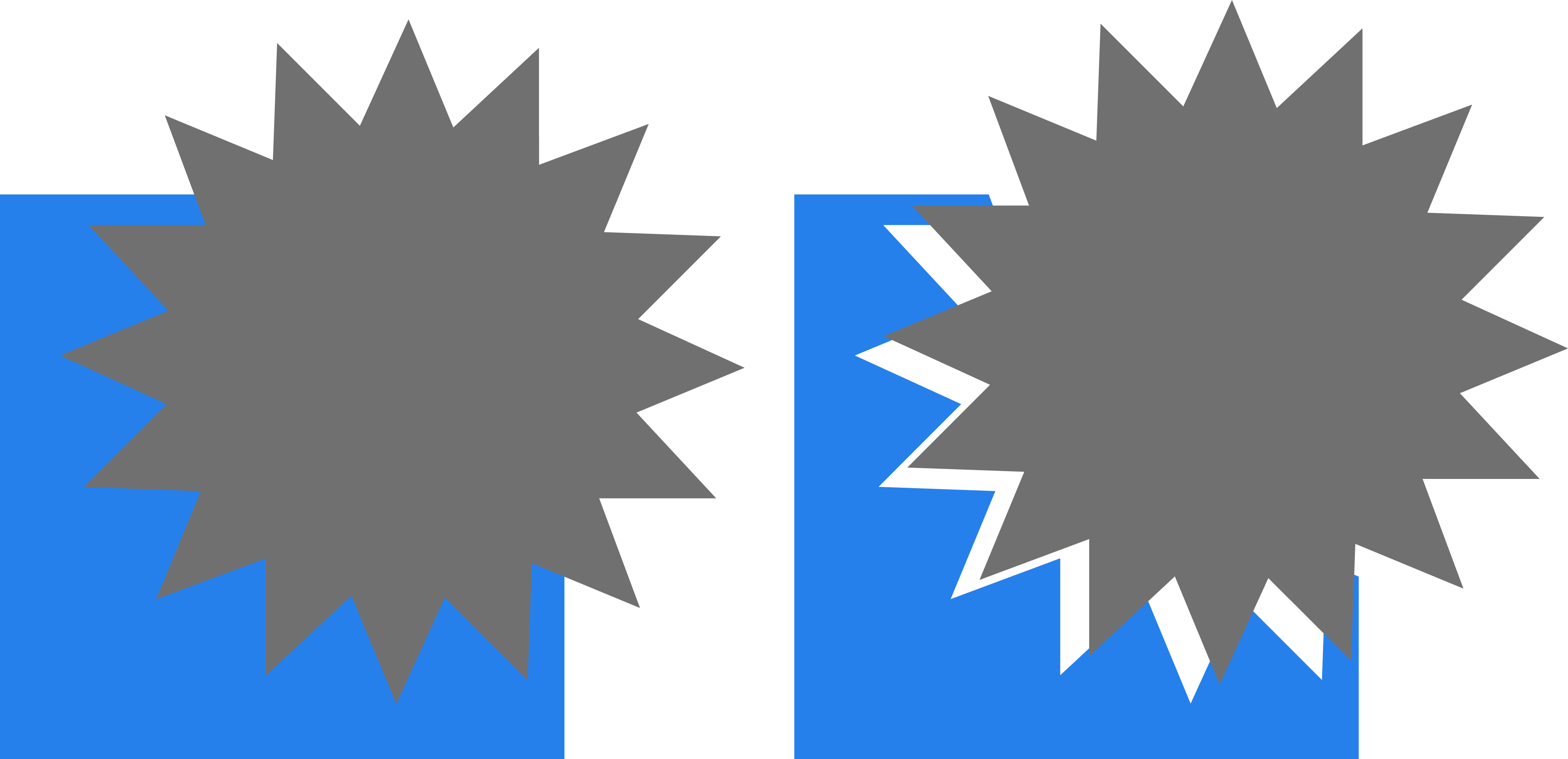 Illustration showing accurate and inaccurate registration