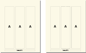 Left and right master page with same flow for columns