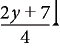 Insertion point at the endof 7 in the numerator