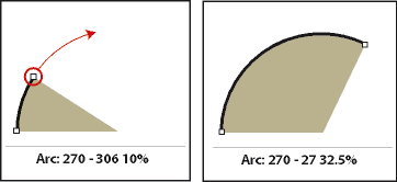 Reshaping an arc