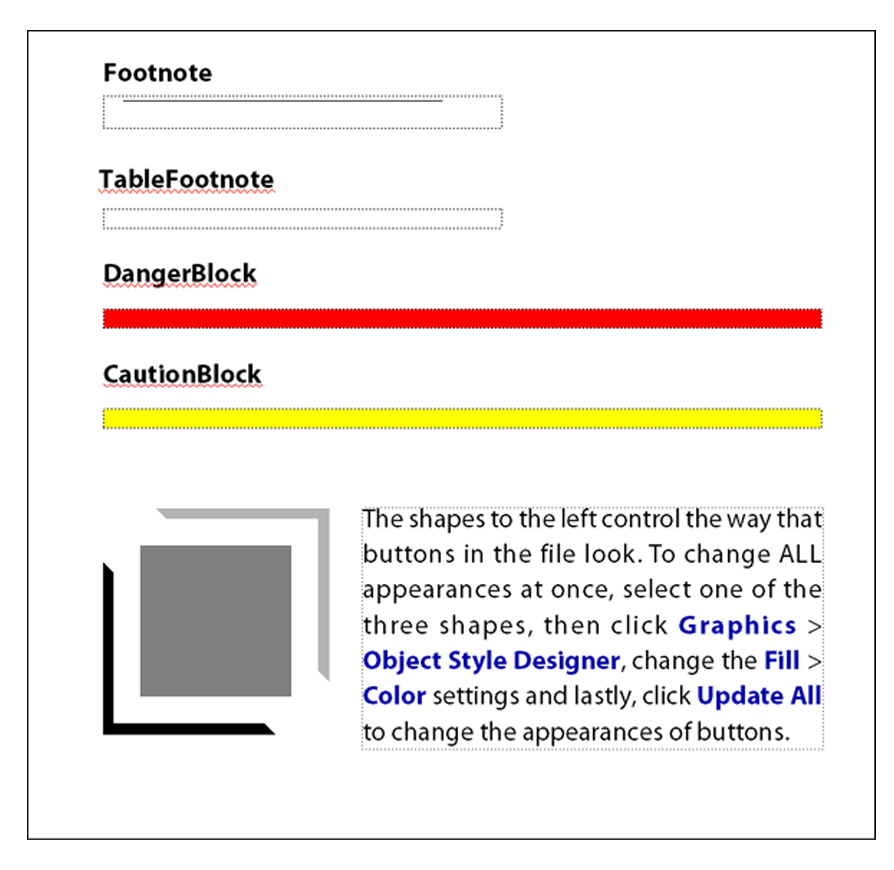 Usea graphic as part of paragraph style from a reference frame of areference page