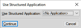 Selecting theassociatedStructuredApplicationwhile saving an XML document