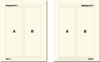 Setup side-by-side text flow on right and left master pages