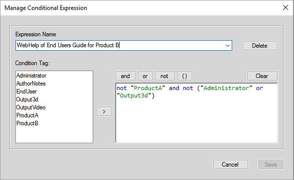 Using parentheses to simplify conditional expressions