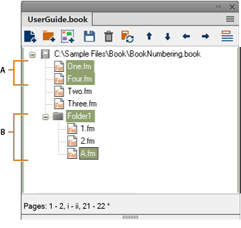 Addingfoldersto your book in Adobe FrameMaker