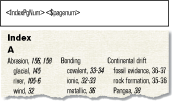 Changingthe character style of entries in the reference page and the resultingTOC