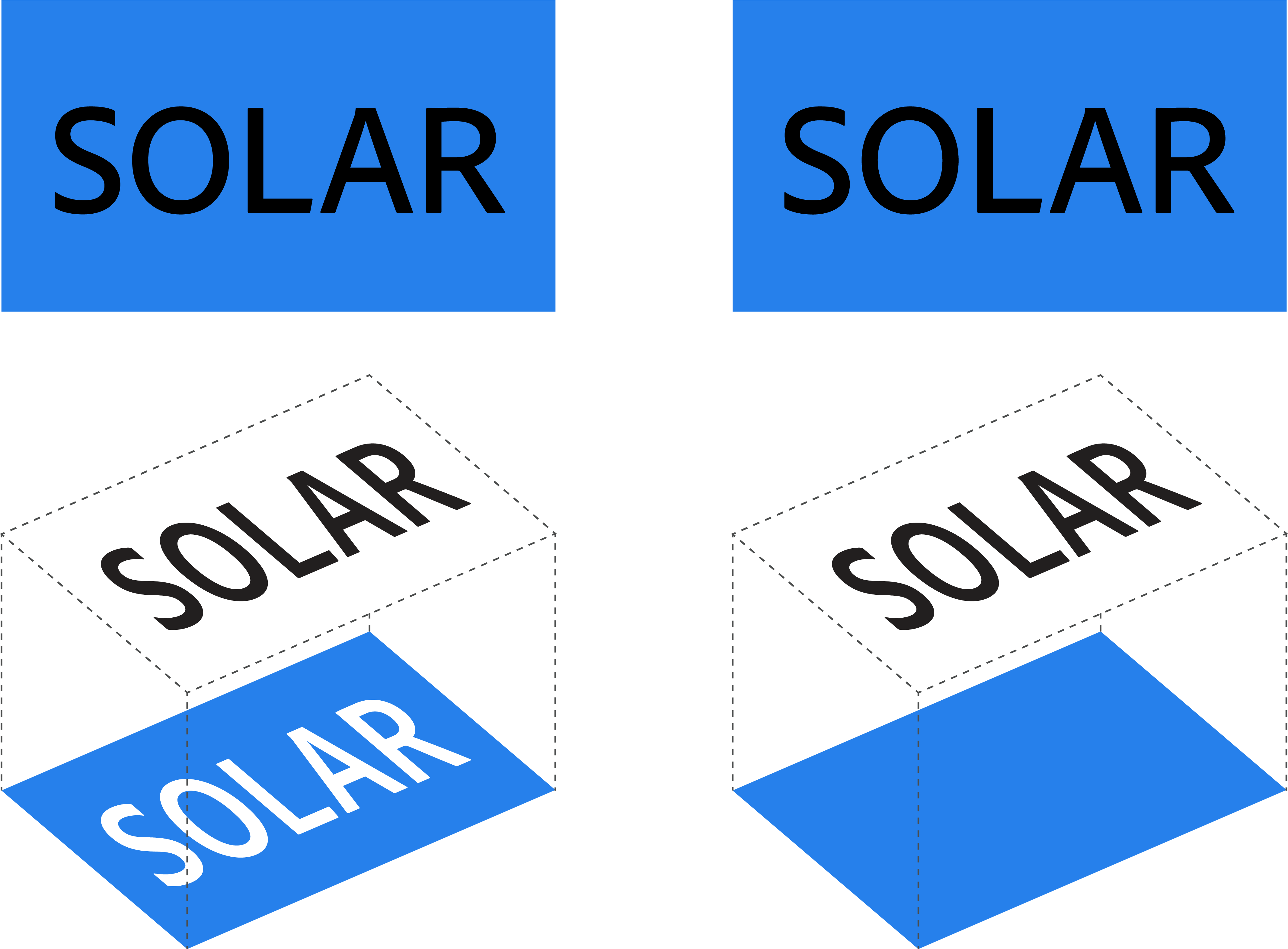 Illustration showing Knocked out (left) and overprinted (right)