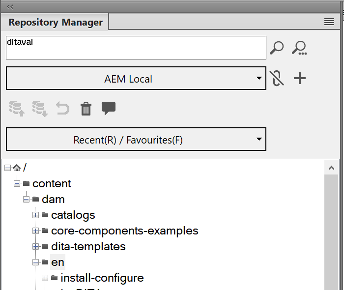 Repository search in the RepositoryManager