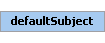 defaultSubject Element (Required, 1 element allowed)