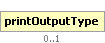 printOutputType Element (Optional, up to 1 element(s) allowed)