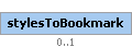 stylesToBookmark Element (Optional, up to 1 element(s) allowed)
