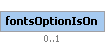 fontsOptionIsOn Element (Optional, up to 1 element(s) allowed)