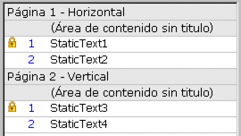 Icono de candado visible en la ficha Páginas de formato