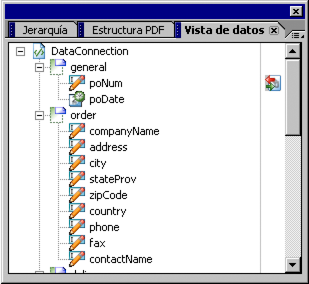 Aparece un icono junto al nodo enlazado.