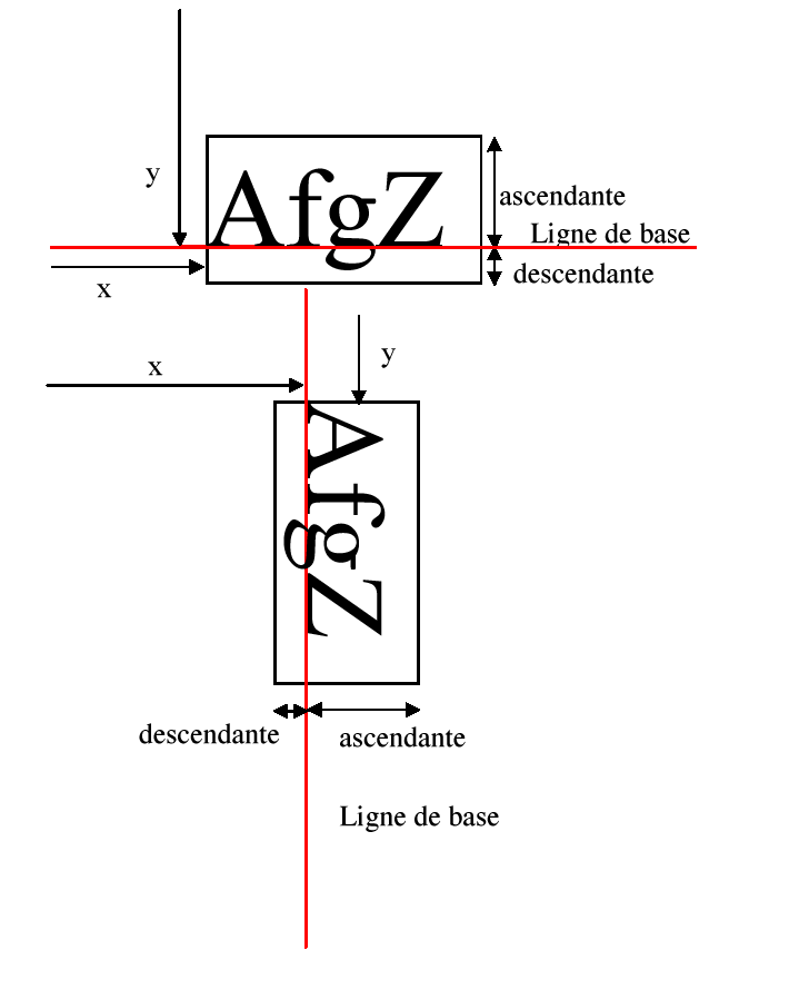 Lignes de base du texte