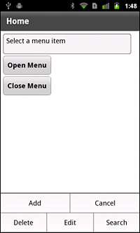 Menu de vue