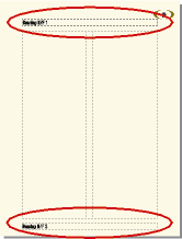 Définition du texte de l’en-tête et du pied dans la maquette