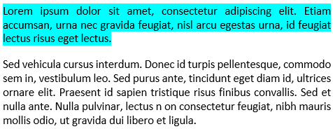 Couleur d’arrière-plan du texte entier d’un paragraphe