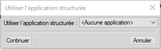 Sélection de l’application structurée associée lors de l’enregistrement d’un document XML